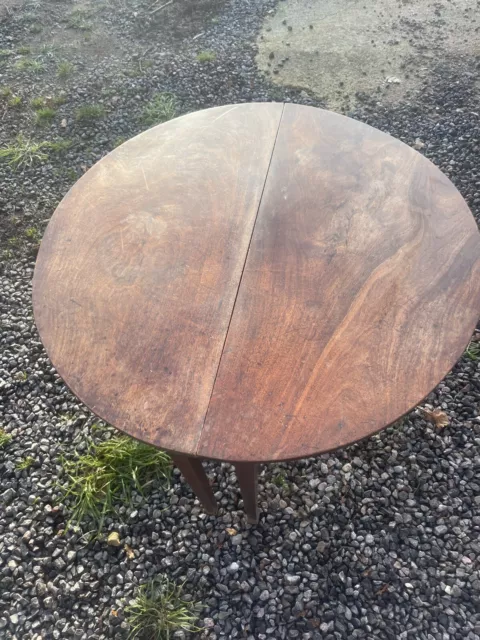 18th Century Georgian Mahogany Pair Demi Lune Side Hall Round Breakfast Table