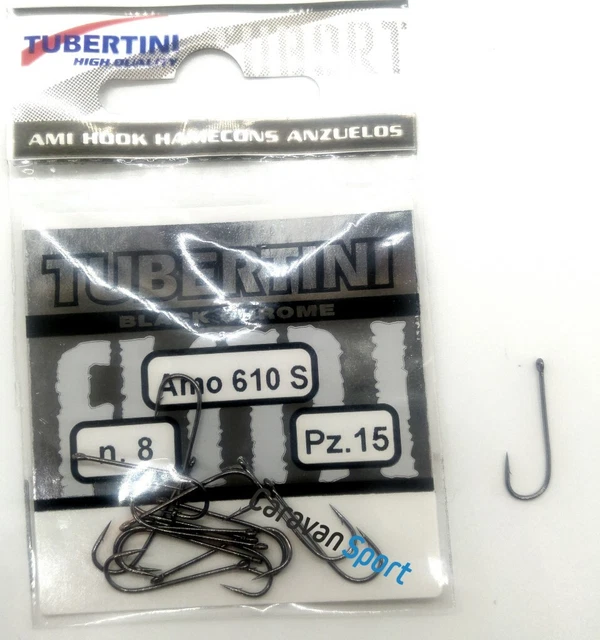 Hameçons Tubertini AMI Série 7 – Taille 12 – Nickelé – 25 Pièces – A Paletta