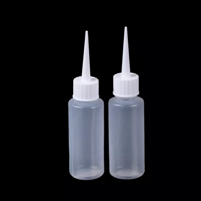 2Pcs 50Ml Empty Dropper Squeezable Liquid Bottle Plastic Drop Bottles NeedlA.RQ