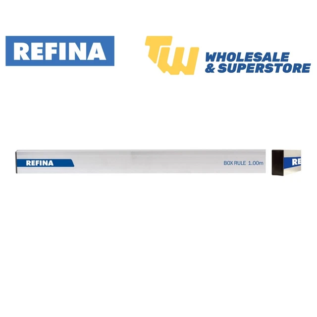 REFINA ALUMINIUM 1.00M Box Section Straight Edge Heavy Duty Plastering