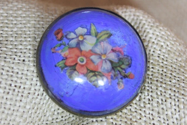 old Horse bridle ROSETTE Bouquet Flowers harness vintage 1800’s Striking BLUE 4