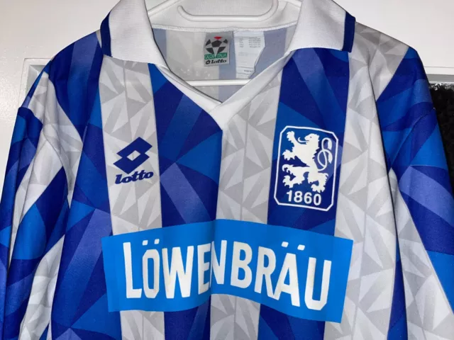 Lotto jersey football retro blue vintage 90's TSV Munich 1860 XL lion brew