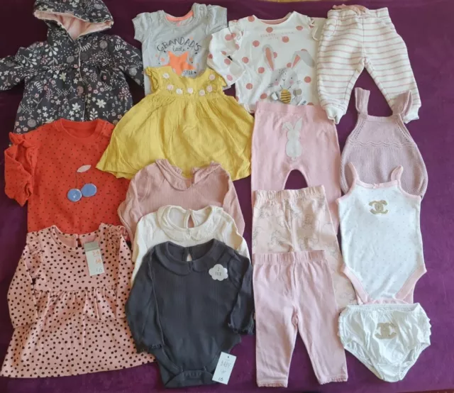 *F*A*B*baby girl clothes bundle 3-6 months