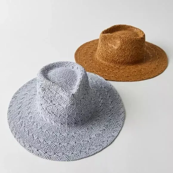 Wyeth × Urban Outfitters Mirage Textured Straw Panama Hat in Blue Summer Beach