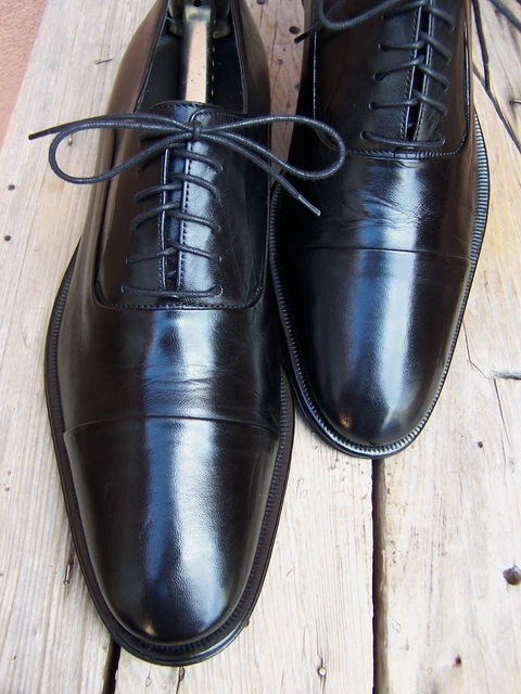 BRUNO MAGLI MENS Branson Black Cap Toe Oxford Dress Shoes  display picture 3