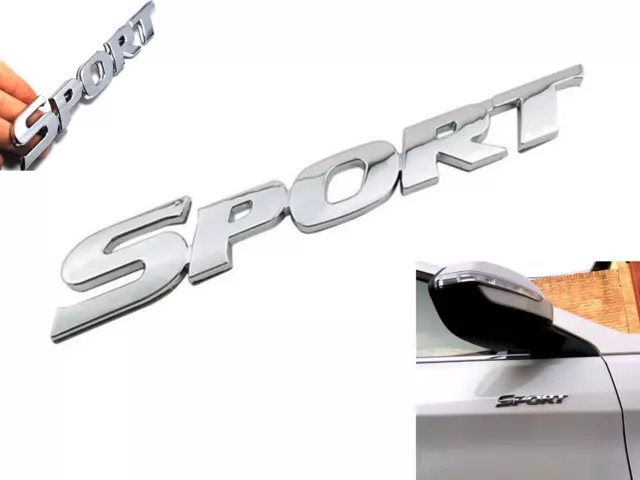 Adesivo Stemma 3D Logo Fregio Sport Emblema Decalcomania Auto Cromato