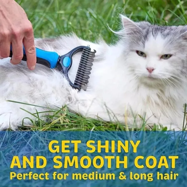 Pet Groom Brush Animal Fur Hair Comb Shedding Dematting Undercoat Rake 8