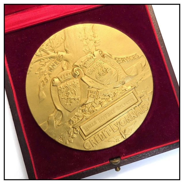 Médaille EDF GDF - 30 Années De Service - Bronze - XXème Siècle - Médailles Françaises