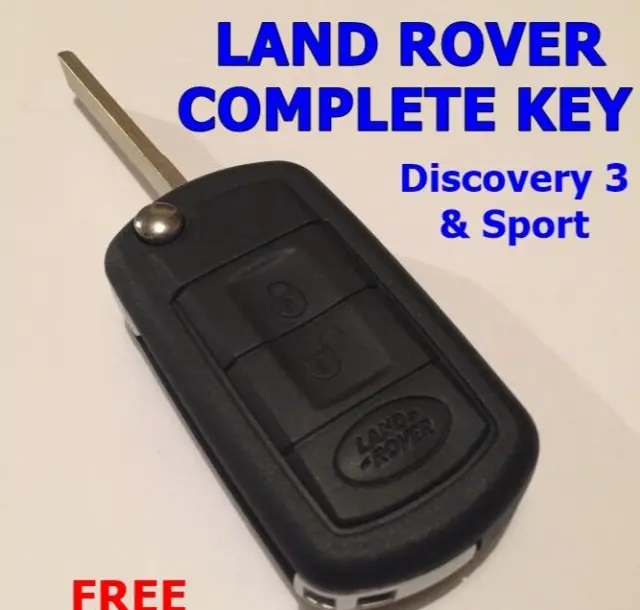 Complete Remote Key for Land Rover Discovery 3 or Sport flip key keyless entry