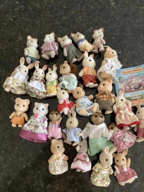 Sylvanian families Huge Bundle Figures. All Dressed And In Good Clean Condition.