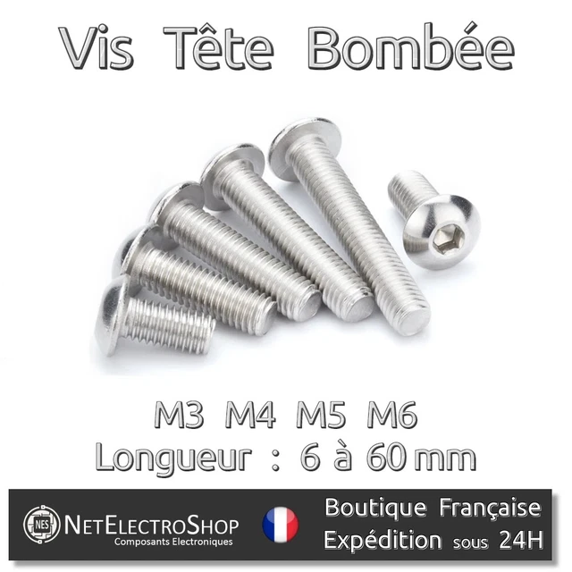Viti Testa Esagonale A Brugola DIN912 Acciaio Inox - M3 M4 M5 - Lotto Da 5 A 200 Pezzi