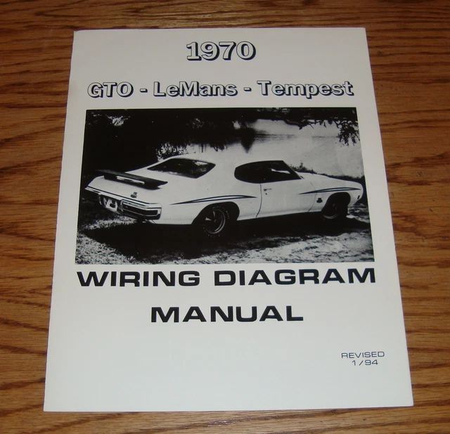 1970 PONTIAC LEMANS Tempest & GTO Wiring Diagram Manual 70 $9.00 - PicClick