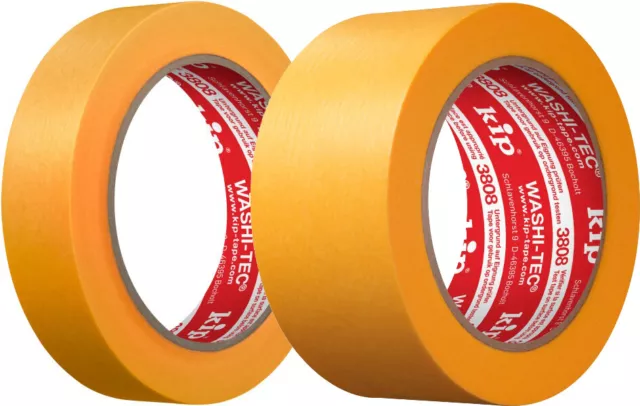 Kip 3808 WASHI-TEC Malerband Abklebeband Goldband Tape sehr dünn, rückstandsfrei