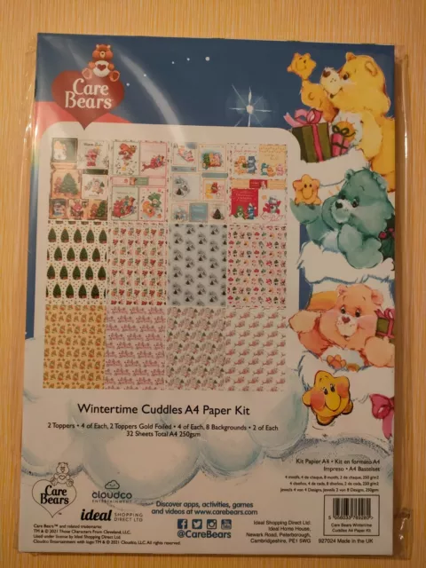 Care Bears A4 Wintertime Cuddles Paper Pack - Toppers & Background Papers