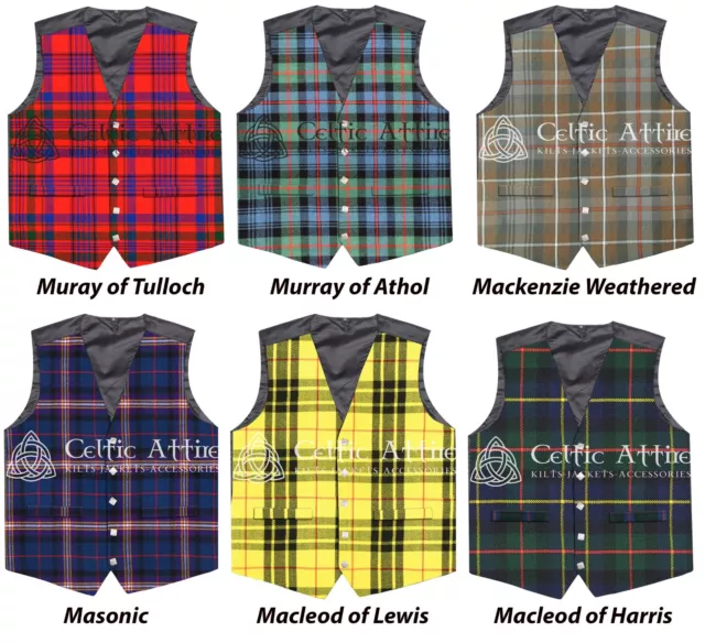 New Kilt Vest - Custom Scottish Tartan Waistcoat kilt Vest ( Set 2 )