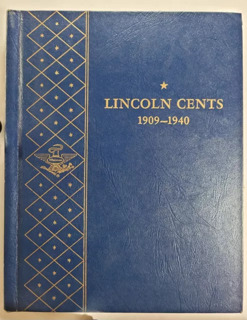 1909-1940 Whitman Lincoln Wheat Cent Starter Set Album w/62 Coins