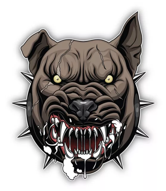 Mad Dog Head Mascot Vinyl Sticker Decal