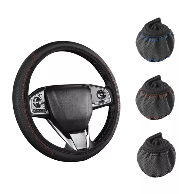 15"/15 inch Universal Car Auto Steering Wheel Cover Microfiber Leather Anti-Slip