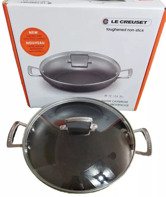 Le Creuset Cast Iron  Shallow Casserole Glass Lid 30cm