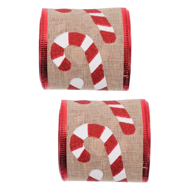 2 rollen von Weihnachten Leinen Band Weihnachten Verpackung Band
