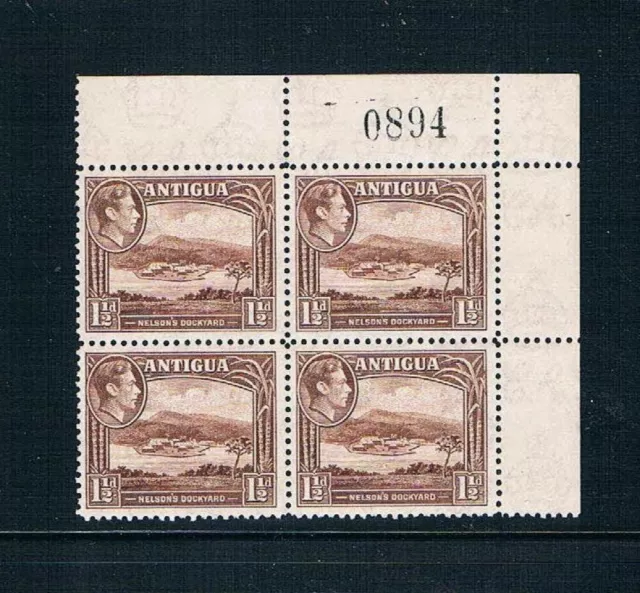 Antigua - 1938 - 1½d KGVI Scene - Sheet # Block of 4 - SC 88 [SG 100 ] MNH 21