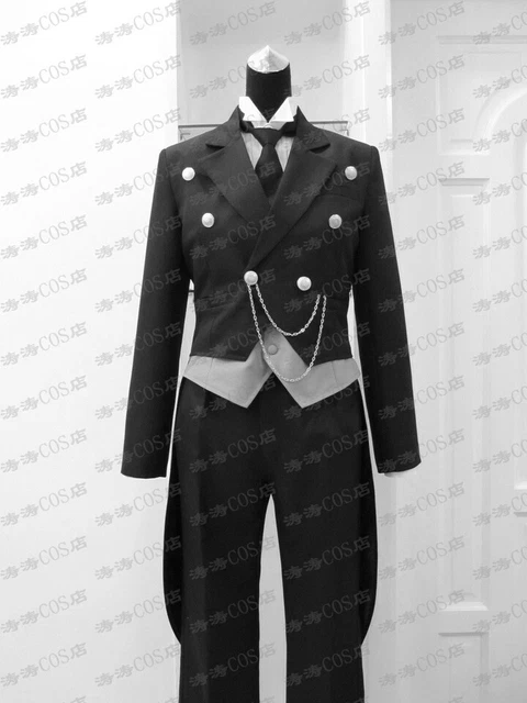 Black Butler Kuroshitsuji Sebastian Michaelis Uniform Halloween Cosplay Costume