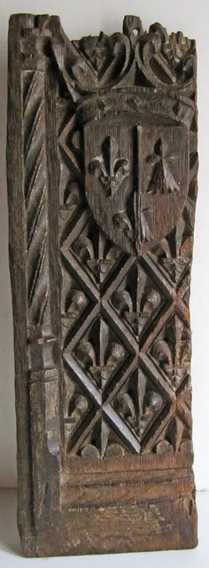 Panneau En Bois Sculpté Décoratif Scène De Vie Bretonne - Vintage, 155x60x4 Cm, Bon état