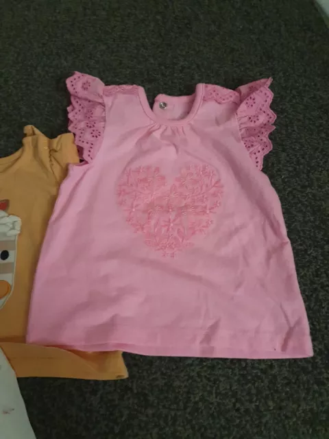 Pacchetto vestiti per bambine 3-6 mesi, leggings top, gonna (B160) 3