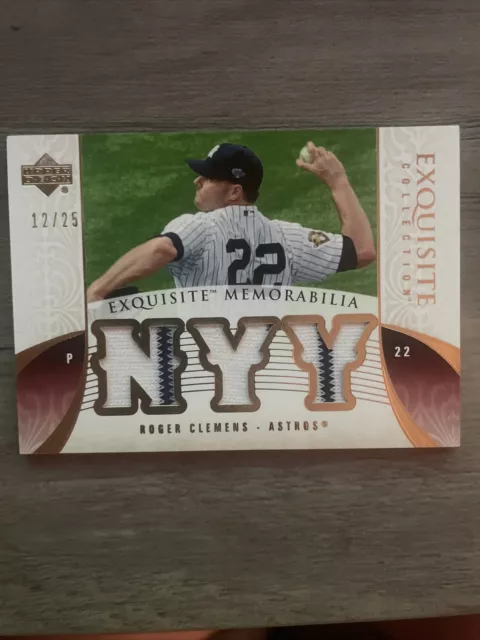 2006 Upper Deck Rodgers Clemens Exquisite Collection Prime Triple Patch Nyy /25
