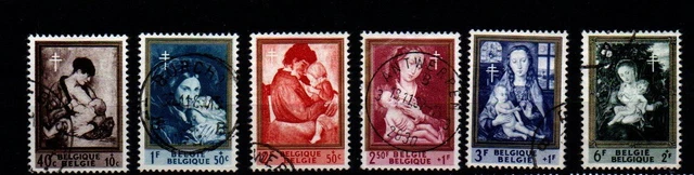 série de timbres de belgique de 1961 n°1198-1203