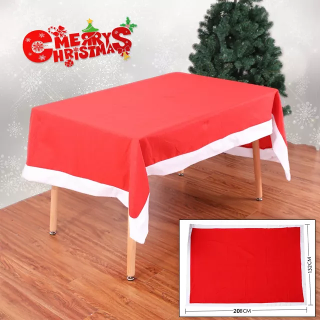Rote Weihnachten Tischdecken Tischdecke Tuch Rechteck Party Esszimmer Weihnachtsdekor UK
