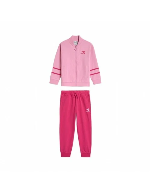Diadora Tracksuit Tuta Completa Zip Intera Felpa Cotone Bimba Ragazza Sportiva G