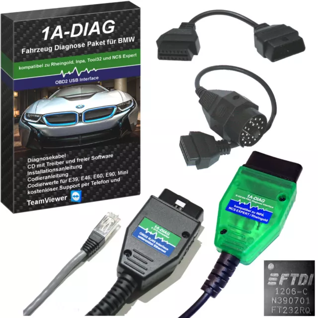 OBD2 Diagnose für BMW E, F, G und I Modelle ab 1996 komp.zu INPA, Rheingold ISTA