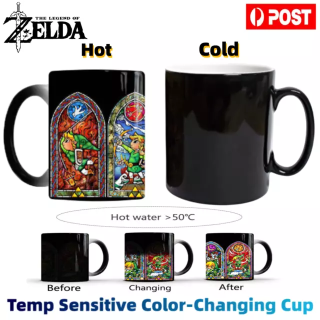 Zelda Breath of the Wild Mugs Heat Sensitive Cup Colour Changing Coffee Tea Mug