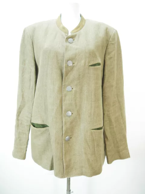 Meindl Handwerkskunst grün mit Stehkragen Herren Janker Trachtenjacke Gr.56