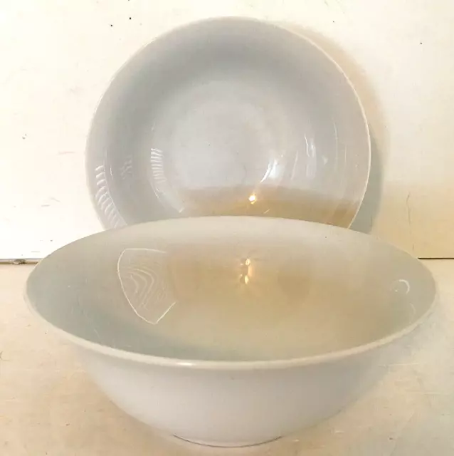 Pottery Barn PB White Set of 2 Coupe Cereal Soup Bowls 6.5" Made in JAPAN