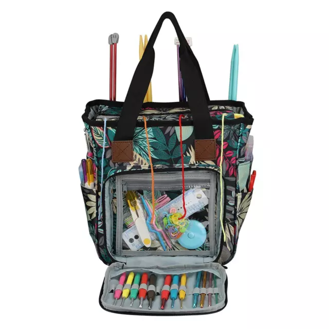 Knitting Tote Bag, Yarn Storage Organizer for Yarn, Unfinished Projects, Crochet
