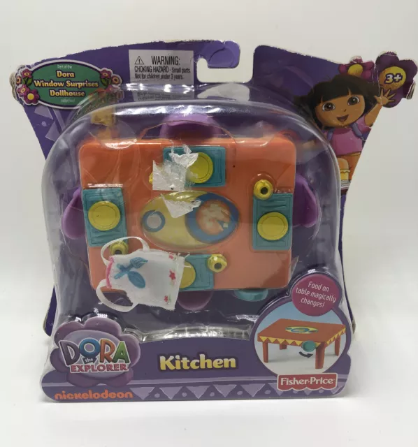 NIB FISHER PRICE Dora the Explorer Nickelodeon Dollhouse Kitchen Play Set