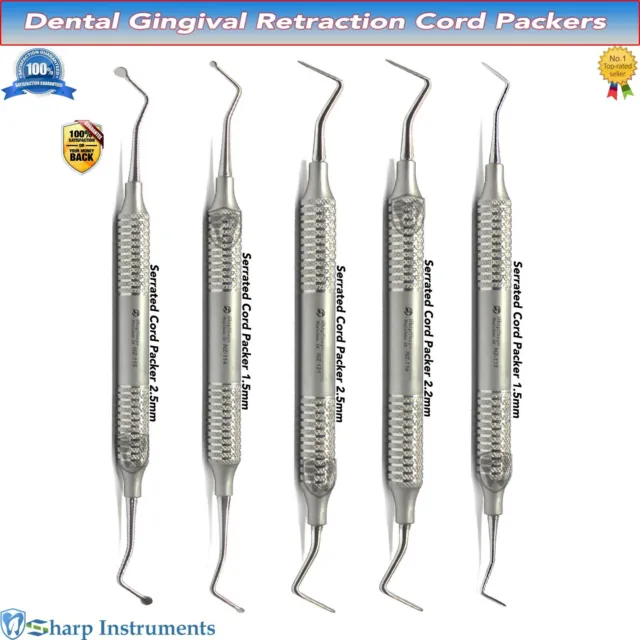 Gingival Retraction Cord PACKER 1.5mm, 2.5mmm Dental Instruments Serrated Edges