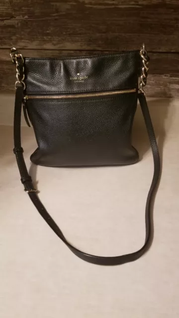Kate Spade Sadie Gorgeous Black Leather Crossbody Bag