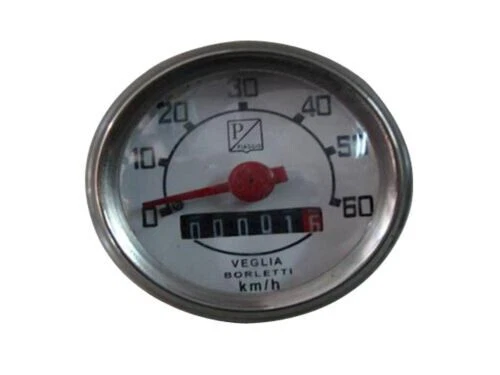 Compteur Vitesse 60 Km/h Chromé 48 Mm - Compatible Vespa V50, 50 N/L/R/S, Ciao, SI - Remplacement Pour Restauration Ou Panne - 3