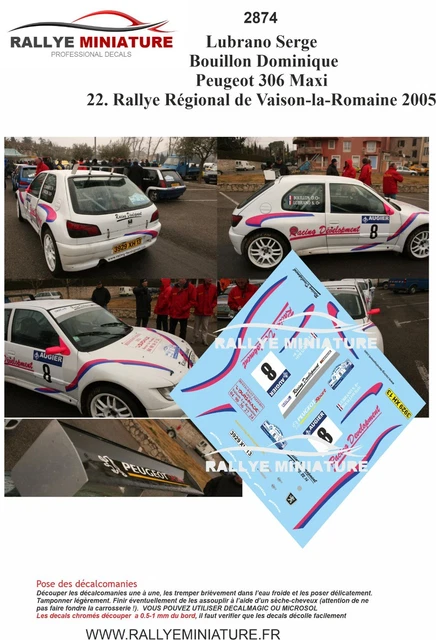 Maquette Peugeot 306 Maxi Rallye - Echelle 1/12 - Boîte Et Sur-boîte D'Origine - Neuf