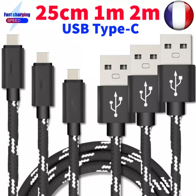 CABLE USB TYPE C CHARGEUR POUR SAMSUNG S8 S9 S10 A9 HUAWEI P20 PRO P10 P30 Lite