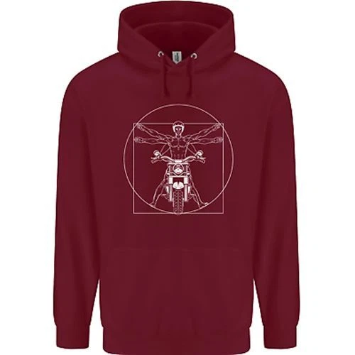 Felpa con cappuccio Vitruvian Biker Moto Moto Bambini Bambini 3