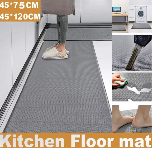 Non-Slip Waterproof Kitchen Door Mat Home Floor Rug Carpet Anti-Oil Easy Clean