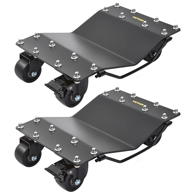 VEVOR 2PCs Chariots de Manutention de Voiture Déplace Véhicules Charge 1814 kg