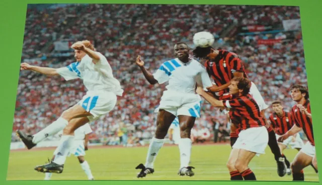 Photo Carte L'equipe Football Finale C1 1993 Munich Olympique Marseille Om Boli
