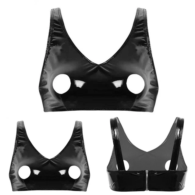 TiaoBug Damen Netz Crop Top – Transparentes Bustier Mit Spaghettiträgern, Unterhemd Für Party & Club