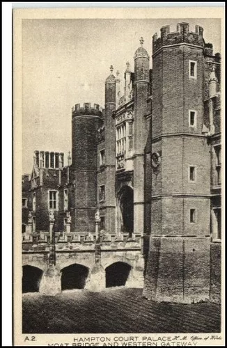 HAMPTON COURT PALACE ~1910/20 Moat Bridge Brücke Bridge