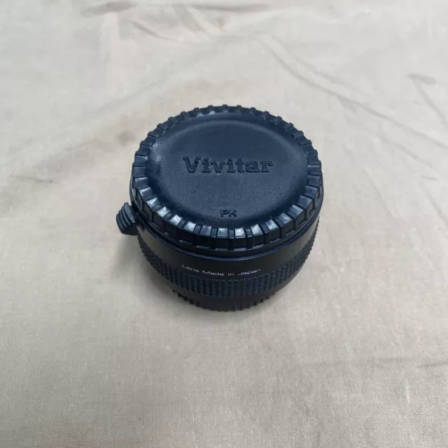 VIVITAR Camera Photo Lens MC Tele Converter 2x PK-A/R-PK Japan w/Covers